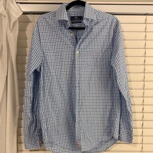Vineyard Vines Blue and White Checkered Shirt